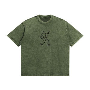 Walking Man | Washed T-Shirt - Plyzix