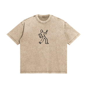 Walking Man | Washed T-Shirt - Plyzix