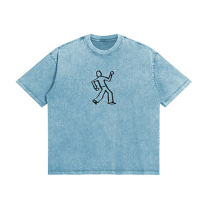 Walking Man | Washed T-Shirt - Plyzix