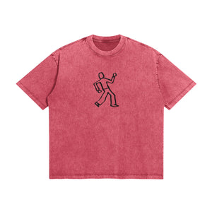 Walking Man | Washed T-Shirt - Plyzix